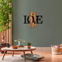Wallity MA-303 Accesorio decorativo de pared de madera y metal Nogal y Negro
